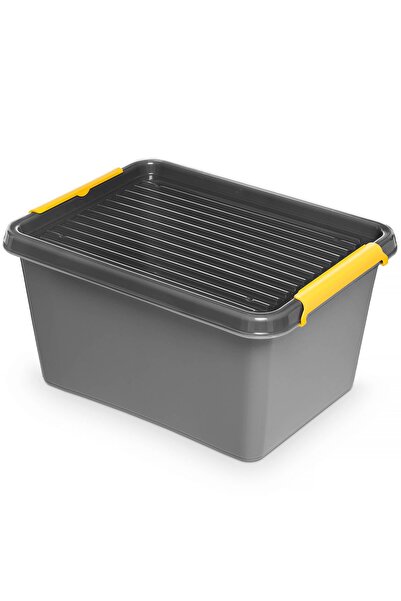 EDANTI Cutie de depozitare din plastic cu capac pentru garaj, depozit, subsol...