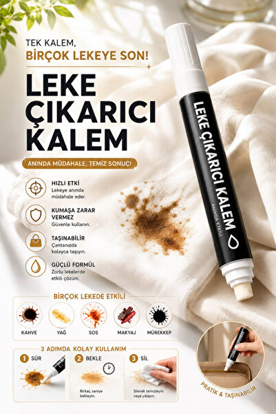 Anadolu Saray Taşınabilir Leke Çıkarıcı Kalem Kahve Yağ Sos Makyaj Mürekkep Y...