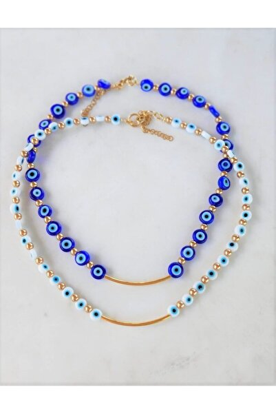 Handmade Κολιέ με Μιλλεφιόρι σε σχήμα Ματιού