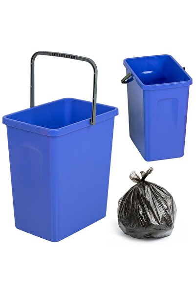 EDANTI Recipient din plastic pentru coș de sortare a deșeurilor 10 L Albastru