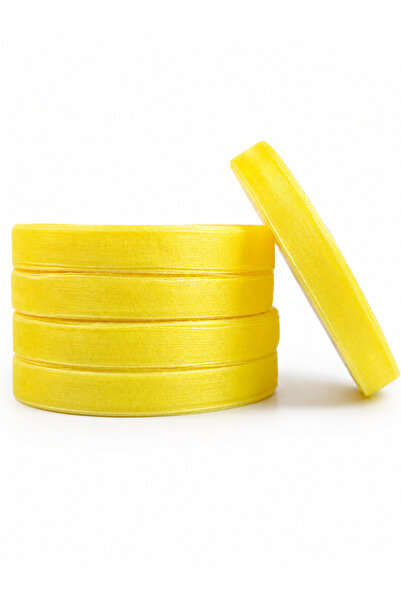 OEM Top Bottom Set of Yellow Organza Ribbons 1 cm 45.72 m