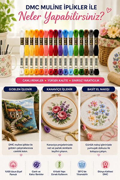 Dmc Muline Customized Order |   Place an Order in the Colors You Want! 19 Pieces