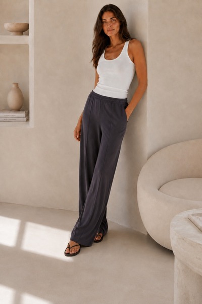 unika boutique Ženske ležerne pantalone sa visokim strukom, elastičnim i širo...