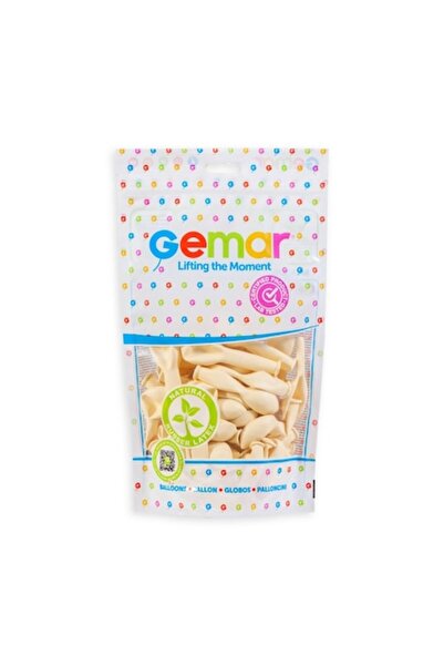 Gemar Set de 100 baloane din latex, A50, Culoare unt