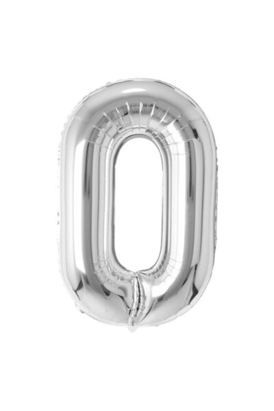 OEM Balon din folie cifră, 102cm, Argintiu