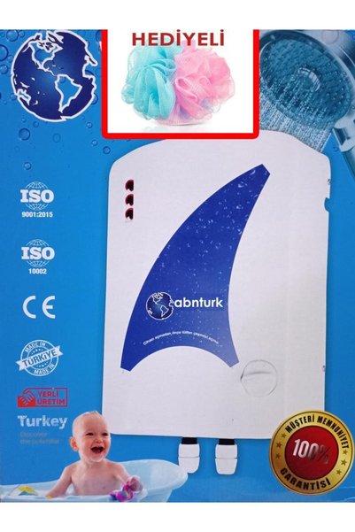 Empressco Elektrik Tasarruflu Güvenli Şofben ve Duş Lifi Hediye, 3 Yıl Garanti