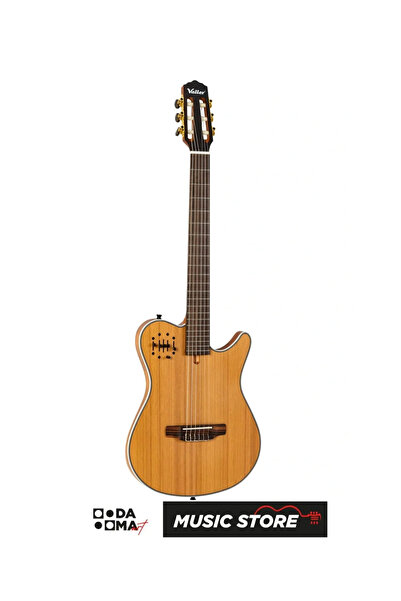 VALLER GN800 Silent Elektro Klasik Gitar – Naturel