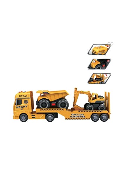 OEM Camion cu 2 vehicule de construcții cu lumini și sunete