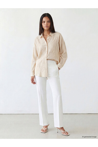 LC Waikiki Beaded Embroidered Women's Shirt Tunic