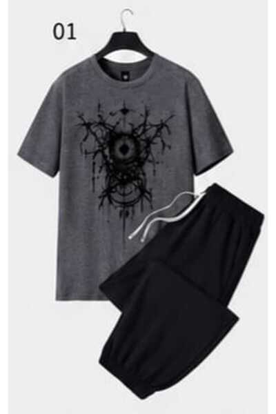 COZYWEAR Unisex Oversize Shorts Set Short Sleeve T-Shirt Comfortable Fit Summ...