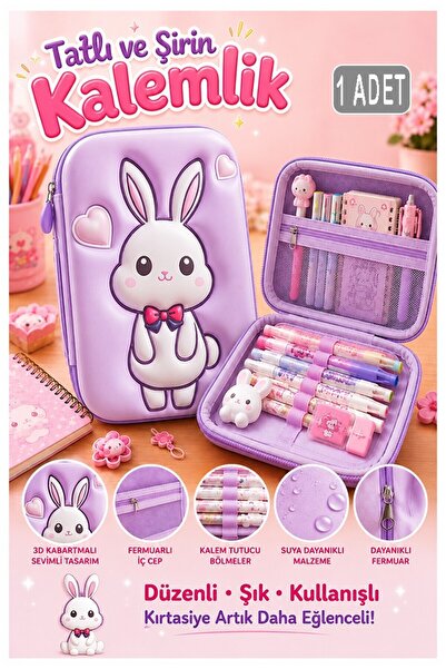 Artlantis Ružičasti reljefni pernik sa pregradama, 1 komad, P-5984, školski p...