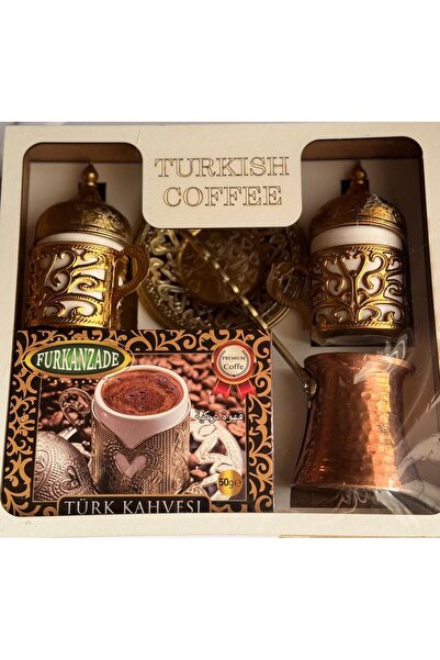 genric Turkish Coffee Set for Two Copper