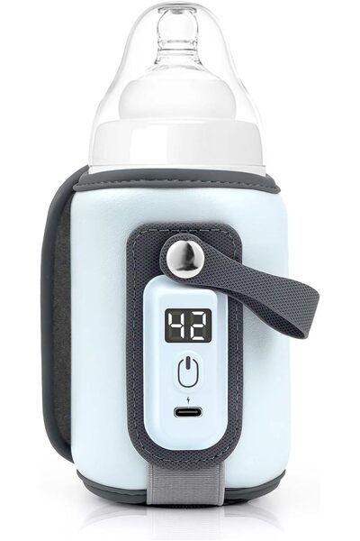 Arabest Portable Baby Bottle Warmer Bag,USB Heater,5 Gears Adjustable,LCD Dis...