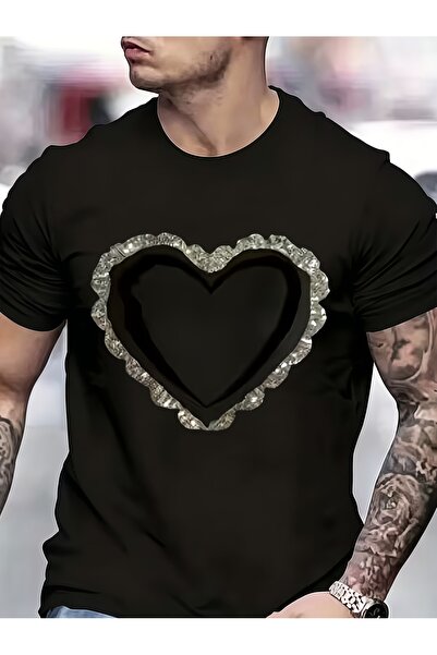 212Wear Men'S Pure T-Shirt, New Series All Seasons, Romant Heart-Shaped Print...