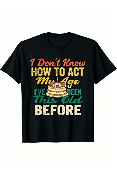 17 seramik Men'S Pure T-Shirt, Vintage Birthday Cake Print Design, Summer Men...