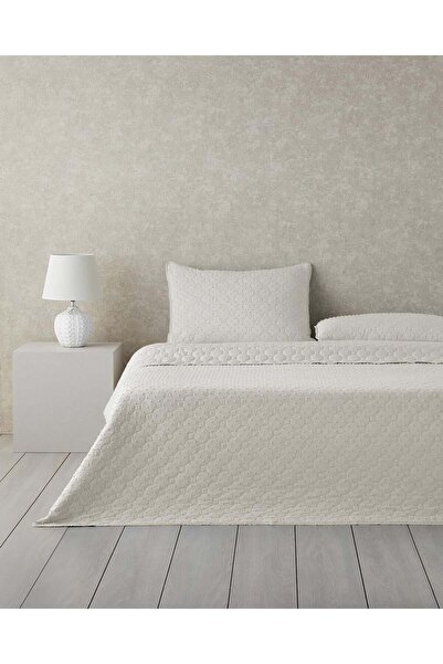 English Home Amabile Kesmeli Çift Kişilik Yatak Örtüsü Takımı 200*220 cm Krem