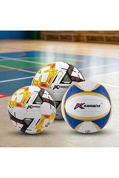 3'lü Avantajlı Spor Seti - 2 Adet El Dikişli Futbol Topu & 1 Adet Voleybol Topu