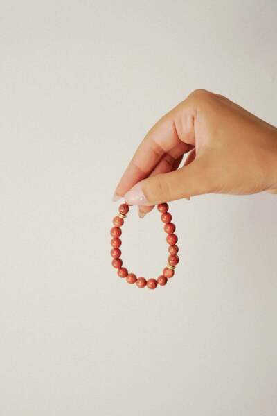 Orenda Design Red Jasper Natural Stone Bracelet |   Power and Vitality Energy...