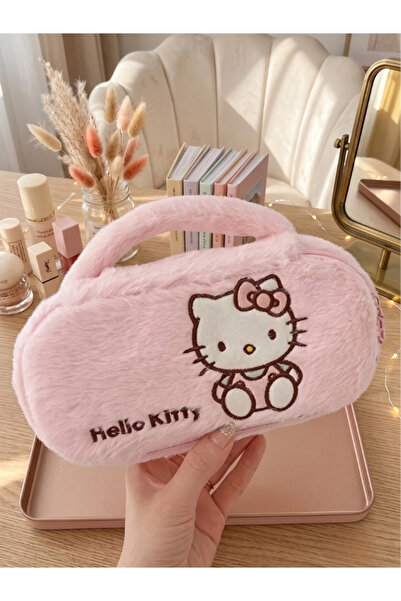 Dörtel Tedarik Sanrio Kuromi Hello Kitty Pochacco Kalem Kutu Pembe Makyaj Çan...