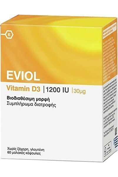EVIOL Vitamin D3 1200IU 30μg 60 Μαλακες Καψουλες