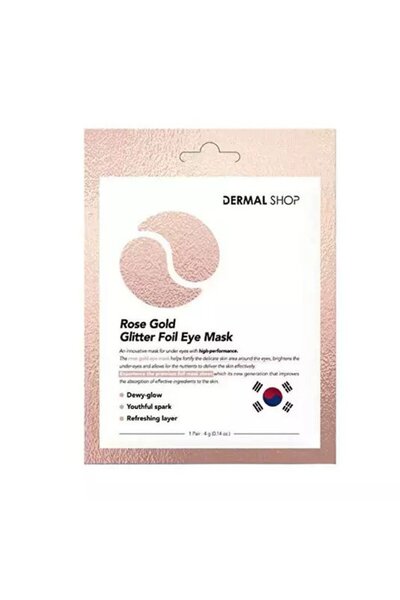 Dermal Rose Gold Glitter Foil Eye Mask 4gr