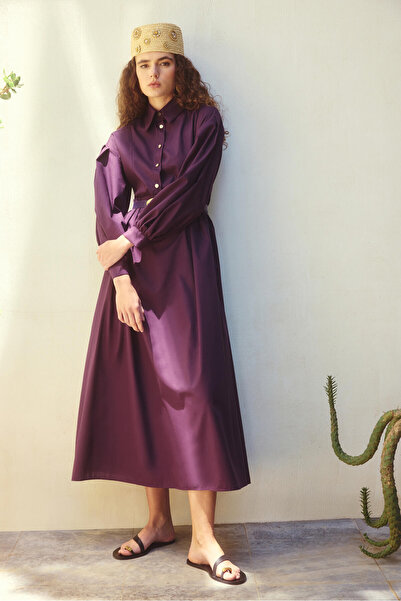 Touché Privé Pleated Poplin Dress