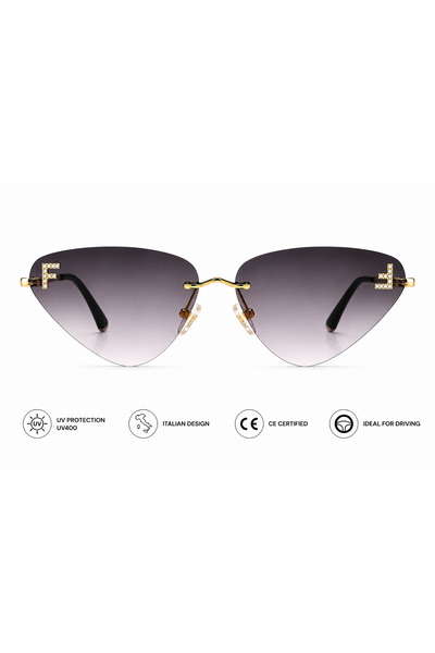 OEM Ochelari de Soare pentru Femei, model Finesse Noir – UV400, Design Italia...
