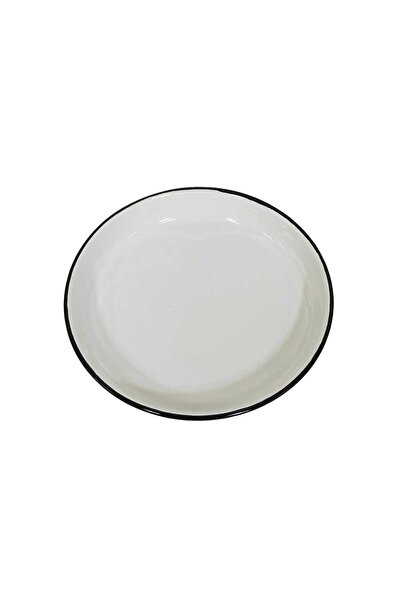 Classicware 8 inches Enamel Plate, White, PT01