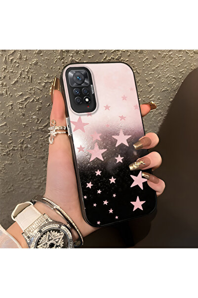 ARTISHELL Redmi Note 11 Pro 4G/5G Uyumlu Parlak Pembe Yıldız Desenli Kız Tele...