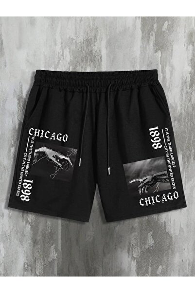 COZYWEAR Printed Men's Black Shorts