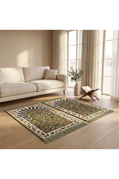 Segadty Bekjati Economic Carpet (2 Pieces) - 3D Design Prayer Mat Comfortable...