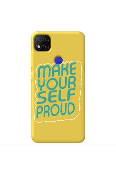 Other Xiaomi Redmi 9c Make Your Self Proud Yellow Colored Silicone TPU Θήκη