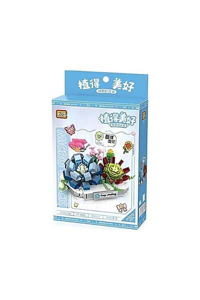 Angel Of Life Lz-8831 Plantable Ice Blue Snow Lotus Flower 370 Pieces Block