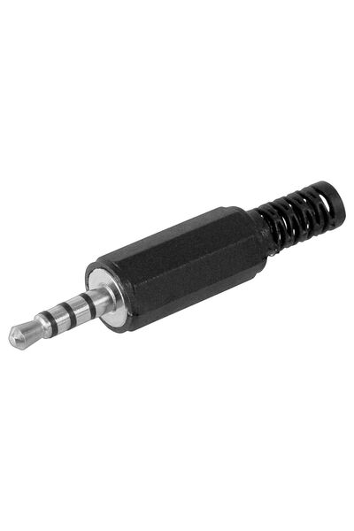goobay βύσμα 3.5mm 11578, 4 contacts, πλαστικό, μαύρο, 10τμχ