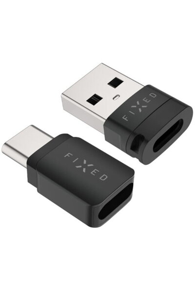 FIXED Adaptor, Blocare Date 2in1, USB-A/C, PD240W - (FIXA-BLC-BK) - Black