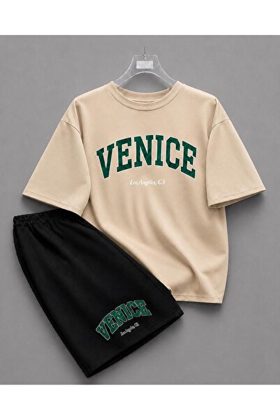 zeag Unisex Venice Printed Shorts and T-Shirt Set