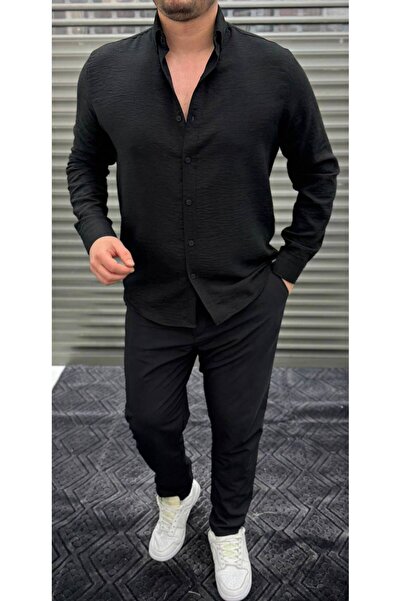 Thebomb Men's Linen Look Cotton Shirt - The2780423