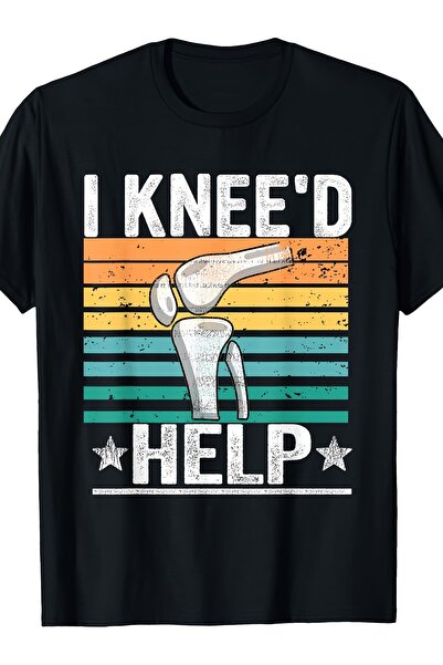 1001 Line تي شيرت برسومات مضحكة I D Help Knee Replacement للرجال هدية جراحية ...