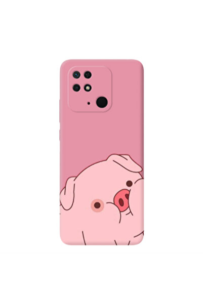 Other Xiaomi Redmi 10C Piggy 1 Pink Colored Silicone TPU Θήκη