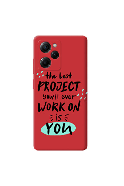 Other Xiaomi Poco X5 Pro The Best Project Red Colored Silicone TPU Θήκη