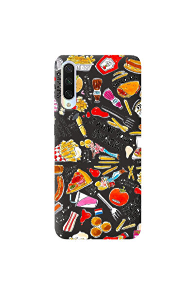 Other Xiaomi Mi 9 Lite Snack attack Black Colored Silicone TPU Θήκη