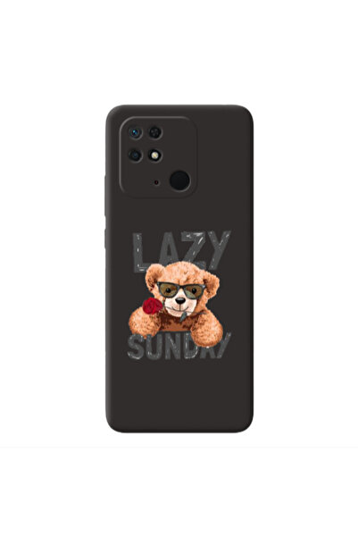 Other Xiaomi Redmi 10C Lazy sunday Black Colored Silicone TPU Θήκη