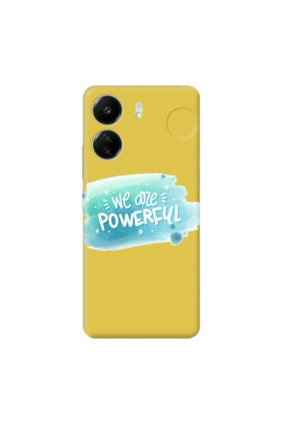 Other Xiaomi Redmi 13C We are Powerful Yellow Colored Silicone TPU Θήκη
