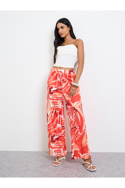 Take Two By Styli All Over Print Wide Leg Trousers