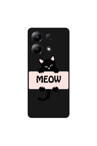 Other Xiaomi Redmi Note 13 4G Meow Black Colored Silicone TPU Θήκη