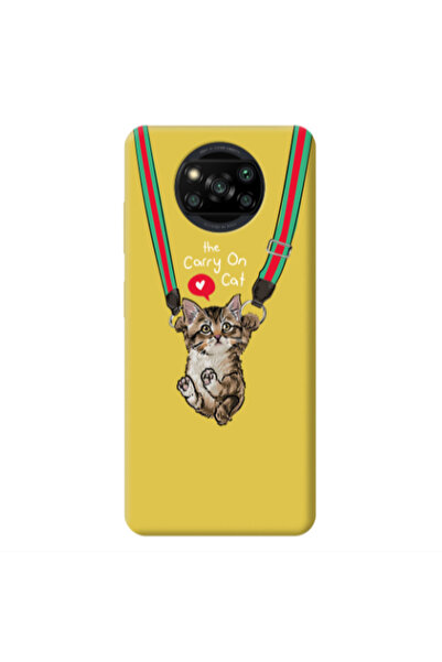 Other Xiaomi Poco X3 /X3 Pro Swinging cat Yellow Colored Silicone TPU Θήκη