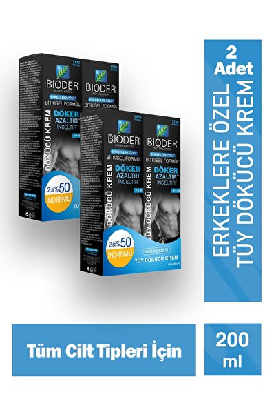 Bioder Tüy Dökücü Krem Erkek 100 ml 2'li 2 Adet