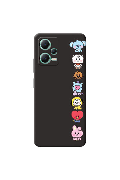 Other Xiaomi Redmi Note 12 Pro 5G Lovely animals Black Colored Silicone TPU Θήκη