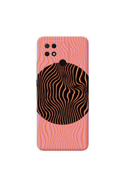 Other Xiaomi Redmi 10C Trapezoidal lines Pink Colored Silicone TPU Θήκη
