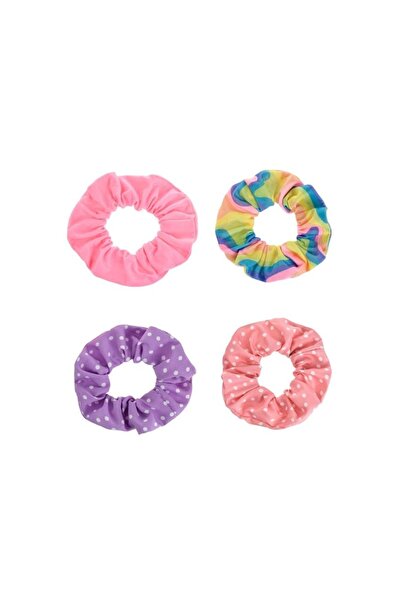 OEM Set 4 buc elastice de păr pentru fete cu buline, curcubeu, multicolore, c...